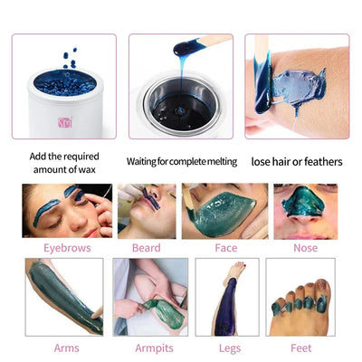 LINAMANDA Waxing Wax Warmer for Hair Removal Quick Heating wax Melt Warmer Easy to Use at Home Waxing Kit for Women Use