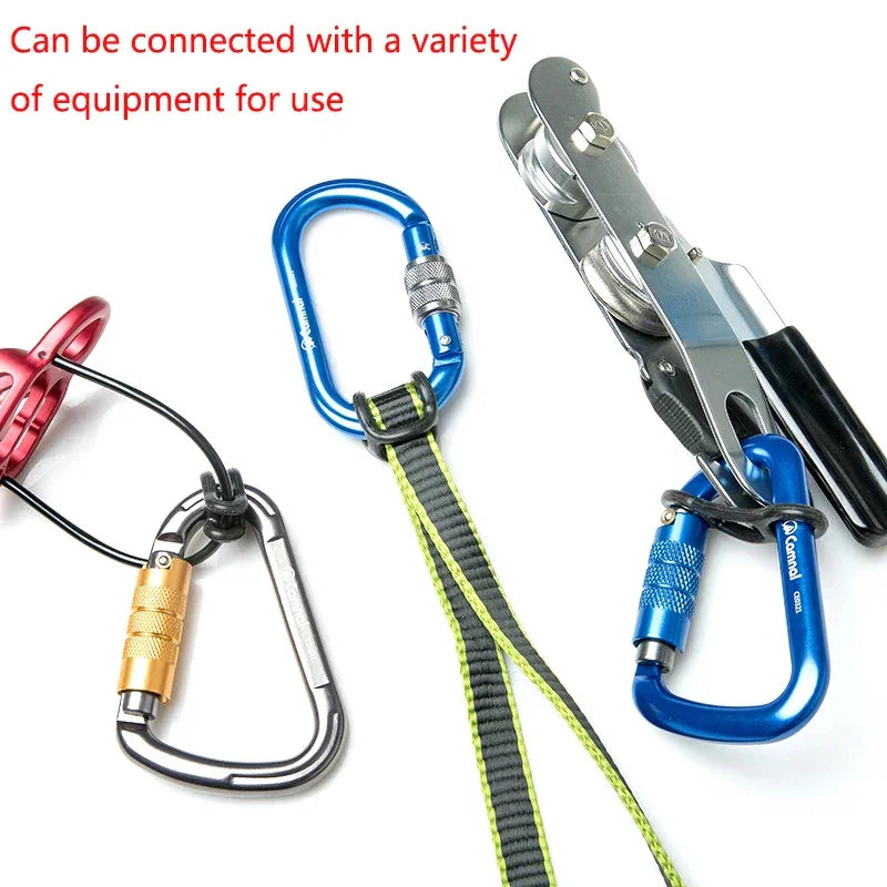 Carabiner Ropes Locking Tools Rigging Fixing Locking Protective Buckle For Mountain Climbing Rock Climbing Outdoor Sport Tool