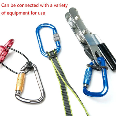 Carabiner Ropes Locking Tools Rigging Fixing Locking Protective Buckle For Mountain Climbing Rock Climbing Outdoor Sport Tool