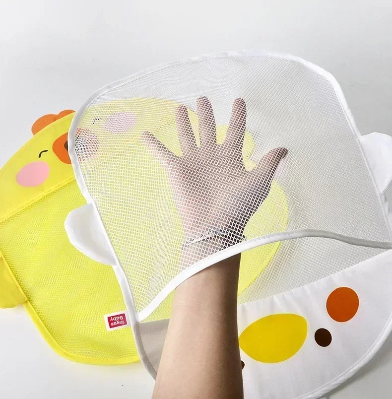 Baby bathroom storage mesh bag children games network bath baskets organization water toys cartoon animal shapes net