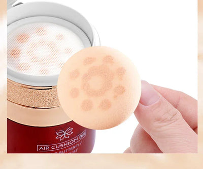 Air Cushion BB Cream Butterfly Powder Puff Moisturizing Foundation Concealer Whitening Oil-control Waterproof Makeup Cosmetics