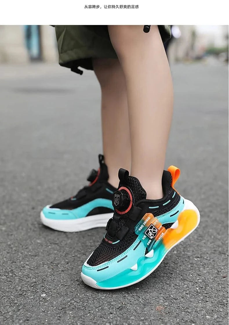 Children's school sports shoes breathable mat mesh casual anti slip easy to wear, suitable for boys and girls aged 5-10 years ol