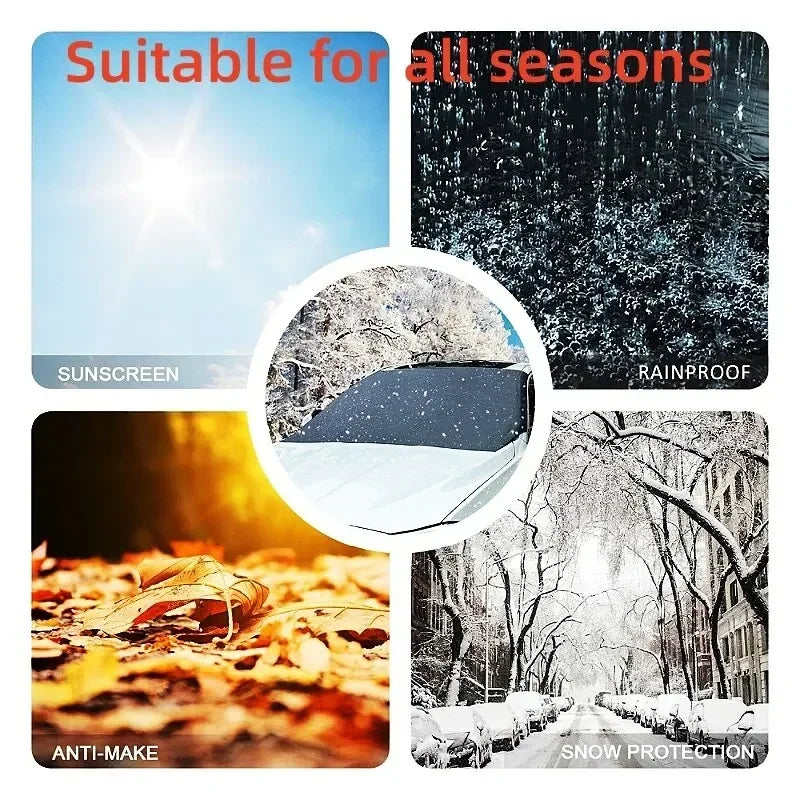 Car Snow Shield Magnetic Winter Snow Shield Front Windshield Cover Anti-frost Sun Protection Car Cover Parasoles Para Coches