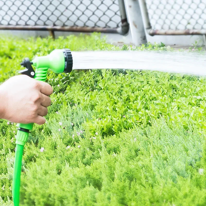 50FT/100FT Garden Hose Expandable  Flexible  EU  Plastic  Pipe With Spray Gun  Watering Car Wash Sprayirrigation Pipe