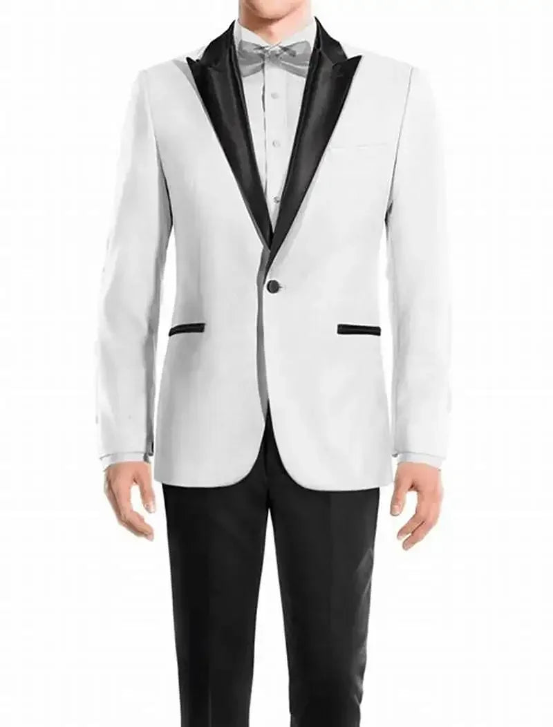 Formal Men's Wedding Suits One Button Peak Lapel Blazer Casual Jacket Pants for Party Business Groom Tuxedos Elegant Male Suits