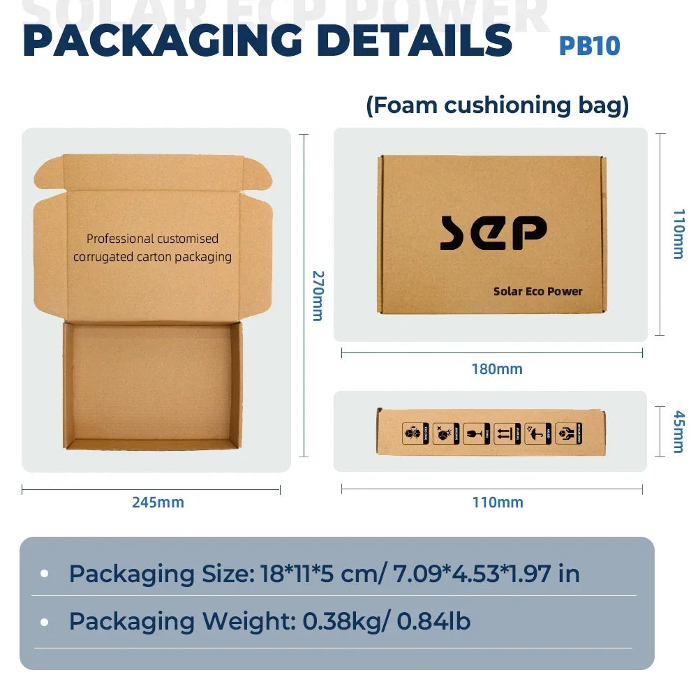 Solar Panel Bag Portable Lightweight 30W 5V Mono Waterproof Foldable Charger Outdoor Emergency Hiking Backpacking Camping