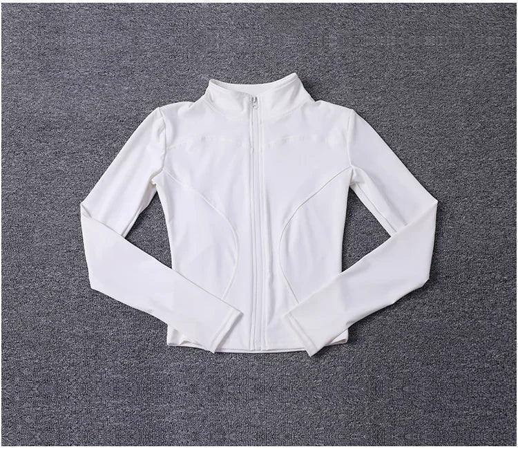 Workout sport jacket long sleeve gym training clothing yoga sportswear women