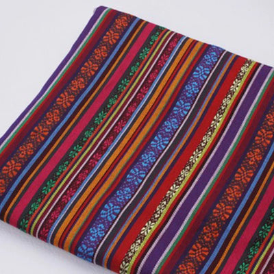 Ethnic Style Cotton Linen Fabric Textile Patchwork Sofa Cover Pillow Hotel Bar Tablecloth Curtain Decor Sewing Crafts Materials