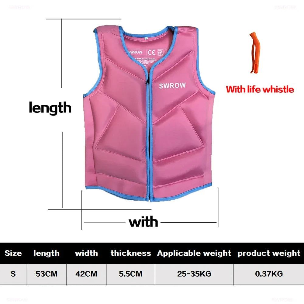 Wake Surfing Impact Vest CE Approved Neoprene Life Jacket Wakesurf Comp Vest surf But Great for All Other Watersports Activities