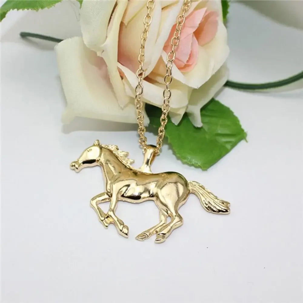 Statement Animals Accessories Silver/Gold Necklace Pony Necklace Pendant Horse Necklace