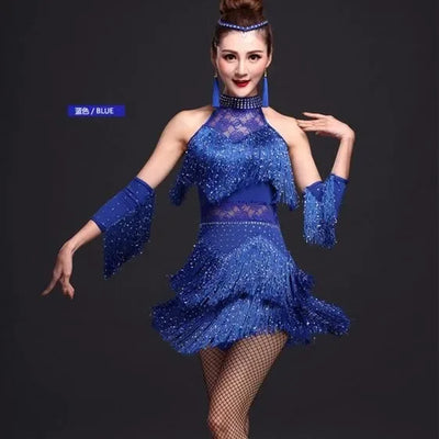New Latin Dance Dress Women/Girls/Lady New Sexy Fringe Salsa/Ballroom/Tango/Cha Cha/Rumba/Samba/Latin Dresses For Dancing