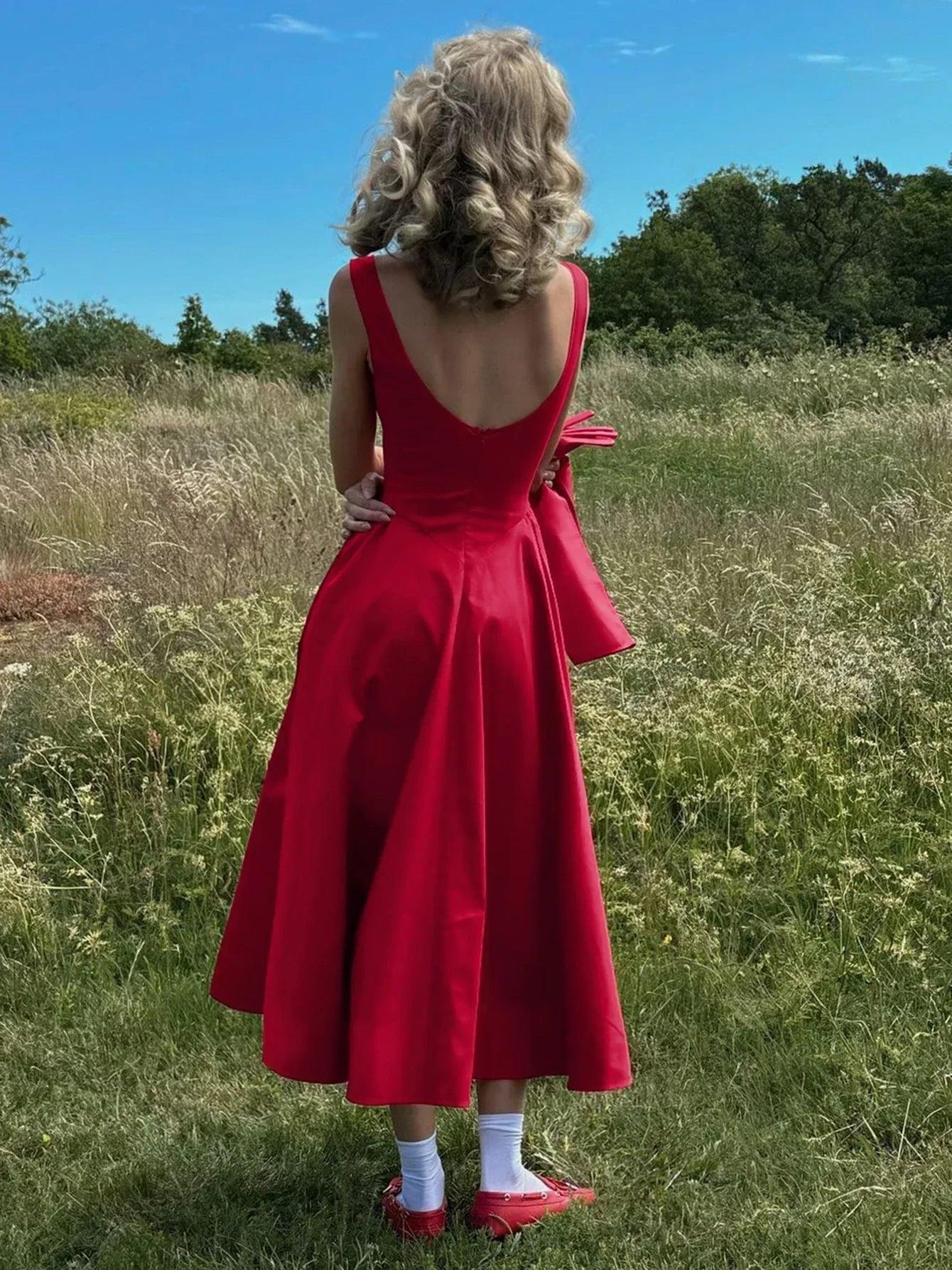 Dulzura sexy elegant midi dress backless solid ruched women luxury dresses lady evening party birthday club summer y2k