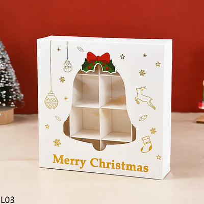 Christmas Cookie Gifts Boxes Candy Snack Packing Bags Merry Christmas  Decorations For Home Xmas Wrapping 2025 New Year Gift Box