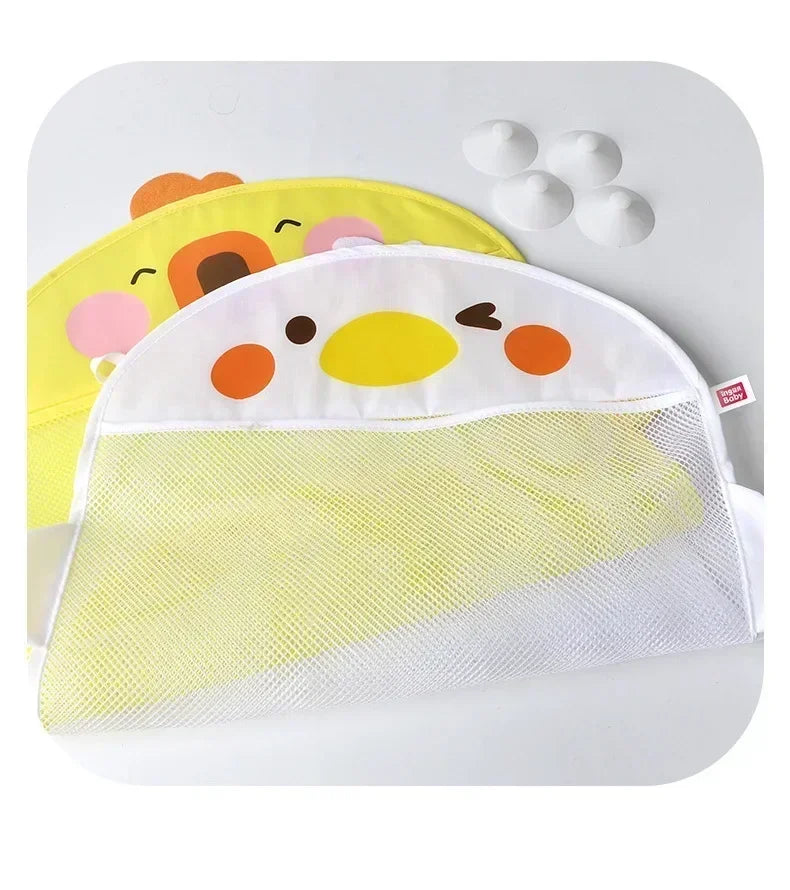 Baby bathroom storage mesh bag children games network bath baskets organization water toys cartoon animal shapes net