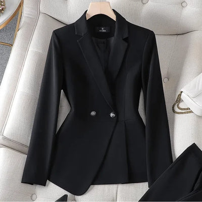 Luxury Ladies Blazer Jacket Women Temperament Design OL Sense Niche Fashion Career Formal Dress Interview Workwear Formal Suits