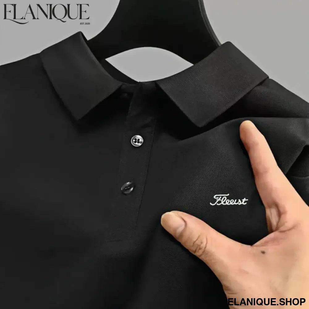 Men’s Embroidered Golf Polo Shirt – Smart Casual Summer Top