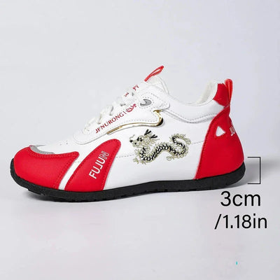Women Designer Sneakers 2025 Summer Leather Waterproof Casual Sports Shoes Women Lightweight Breathable Anti-Slip Platform Shoes