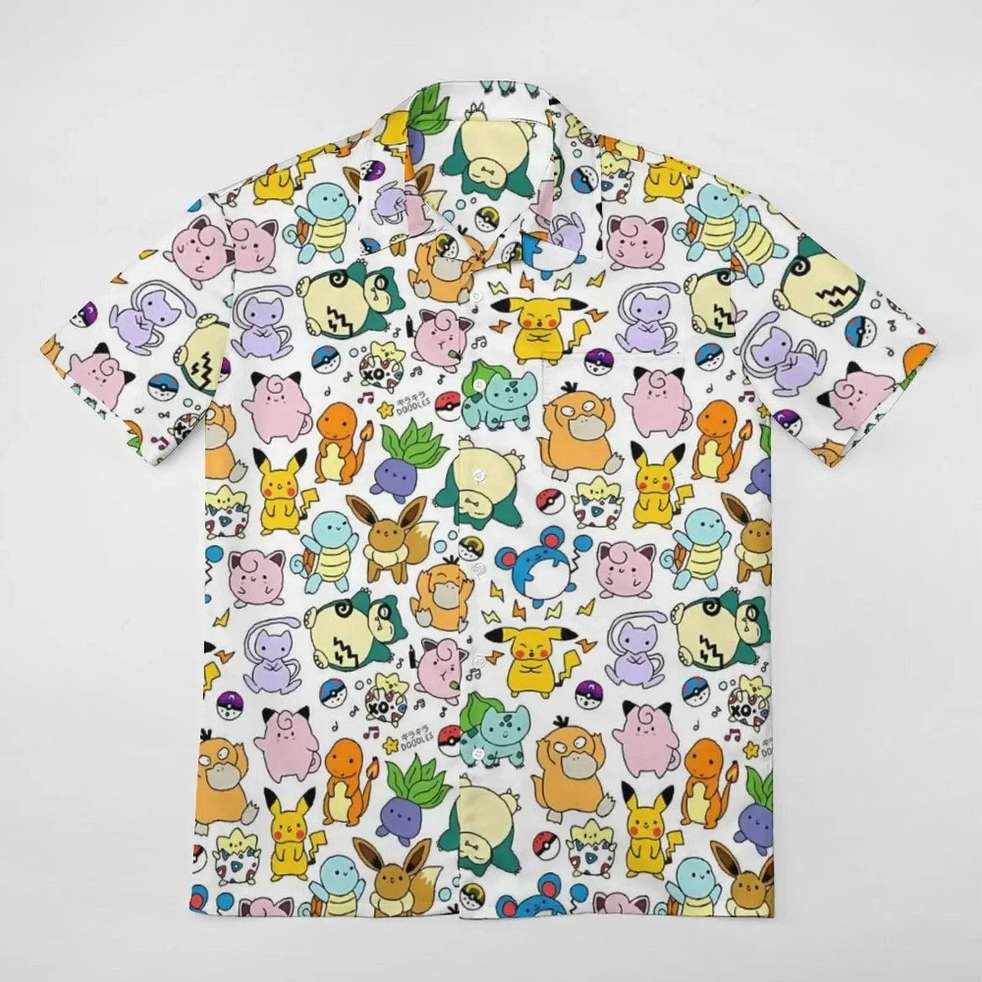 Summer Men's Shirt Cute Animal Print  Shirt