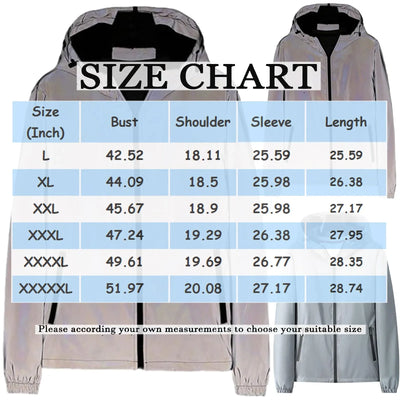 Men Summer Outdoor Reflective Jackets Thin Lightweight Loose Large-Sized Sun-Protective Clothing Waterproof Windbreaker Jackets