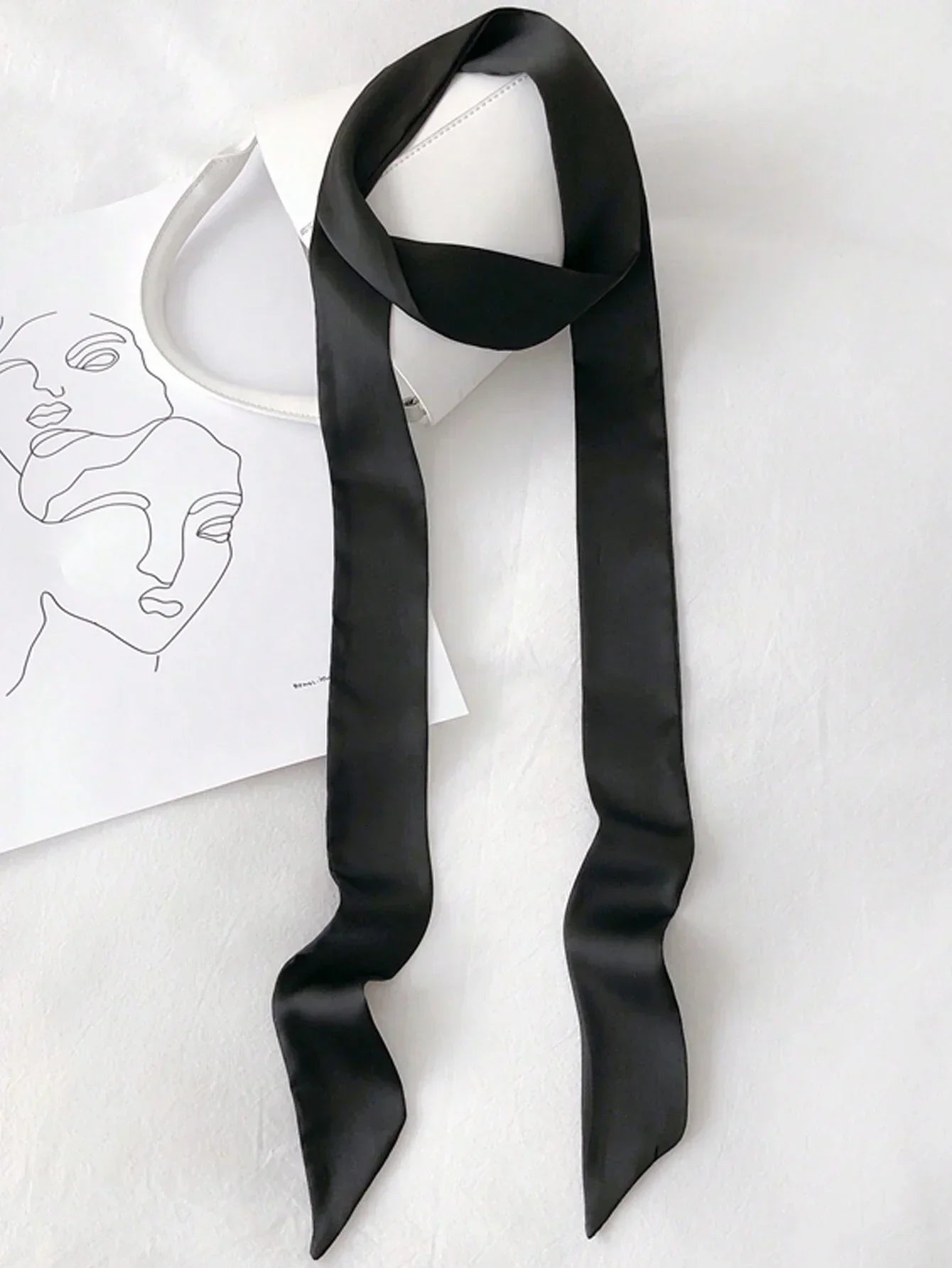 Light satin belt Dresses up for wedding can ware as scarf and hairband