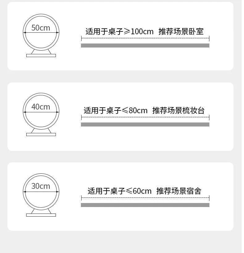Led makeup home decor decorative mirrors photography aesthetic gold toilet round plastic espejo cosmético mhhzj