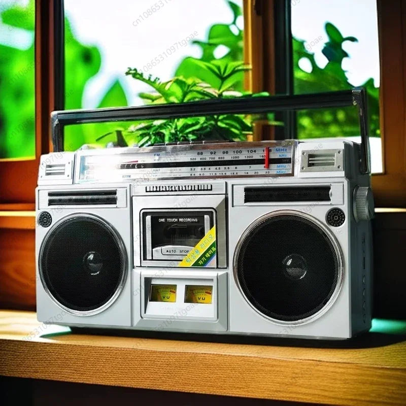 Retro stereo dual speaker radio Recorder Convenient tape drive Bluetooth USB TF card
