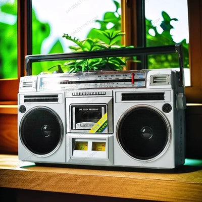 Retro stereo dual speaker radio Recorder Convenient tape drive Bluetooth USB TF card