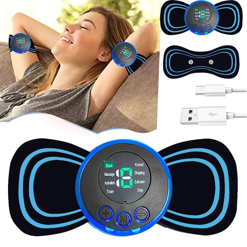 Intelligent Massage Foot Pad Cervical Neck Massager Patch Multi-Stage Adjustable Muscle Massager Combination Set