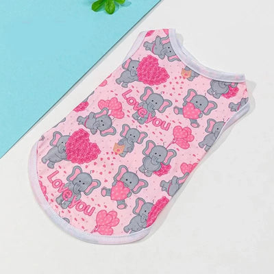 Cute Cat Clothes Yorkshire T-shirt Summer Overalls Pug Cooling Vest Medium Dog Shirt Pet Small Clothing Chihuahua Sweatshirt Xs