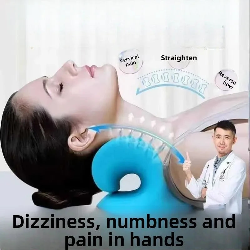 Cervical Spine Stretch Neck Shoulder Relaxer Cervical Muscle Relaxation Shoulder Massage Pillow Spine Correction Neck Massager