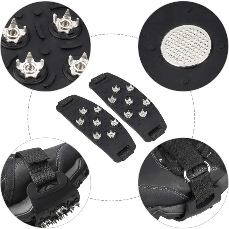 Shoe Spike Winter Winter Velcro Ice Claw Outdoor Climbing Snow Mountain and Snow Ground Anti slip Adjustable