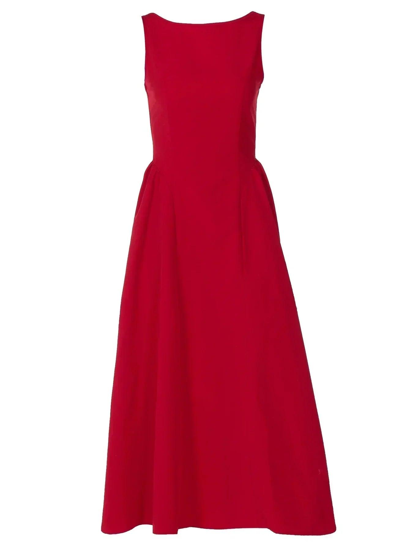 Dulzura sexy elegant midi dress backless solid ruched women luxury dresses lady evening party birthday club summer y2k