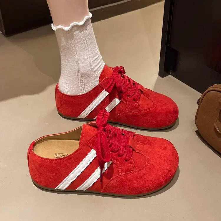 2025 Casual Sneakers Woman Shoes Slippers Flats Platform Sandals Mules NEW Brand Designer Lace Up Loafers Summer Womens Sneakers