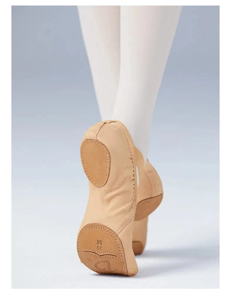 Ballet Dance Shoes for Women Girls Teenager Big Split Sole Ballet Shoes Children Adult Elastic Ballet Practice Dancing Slippers