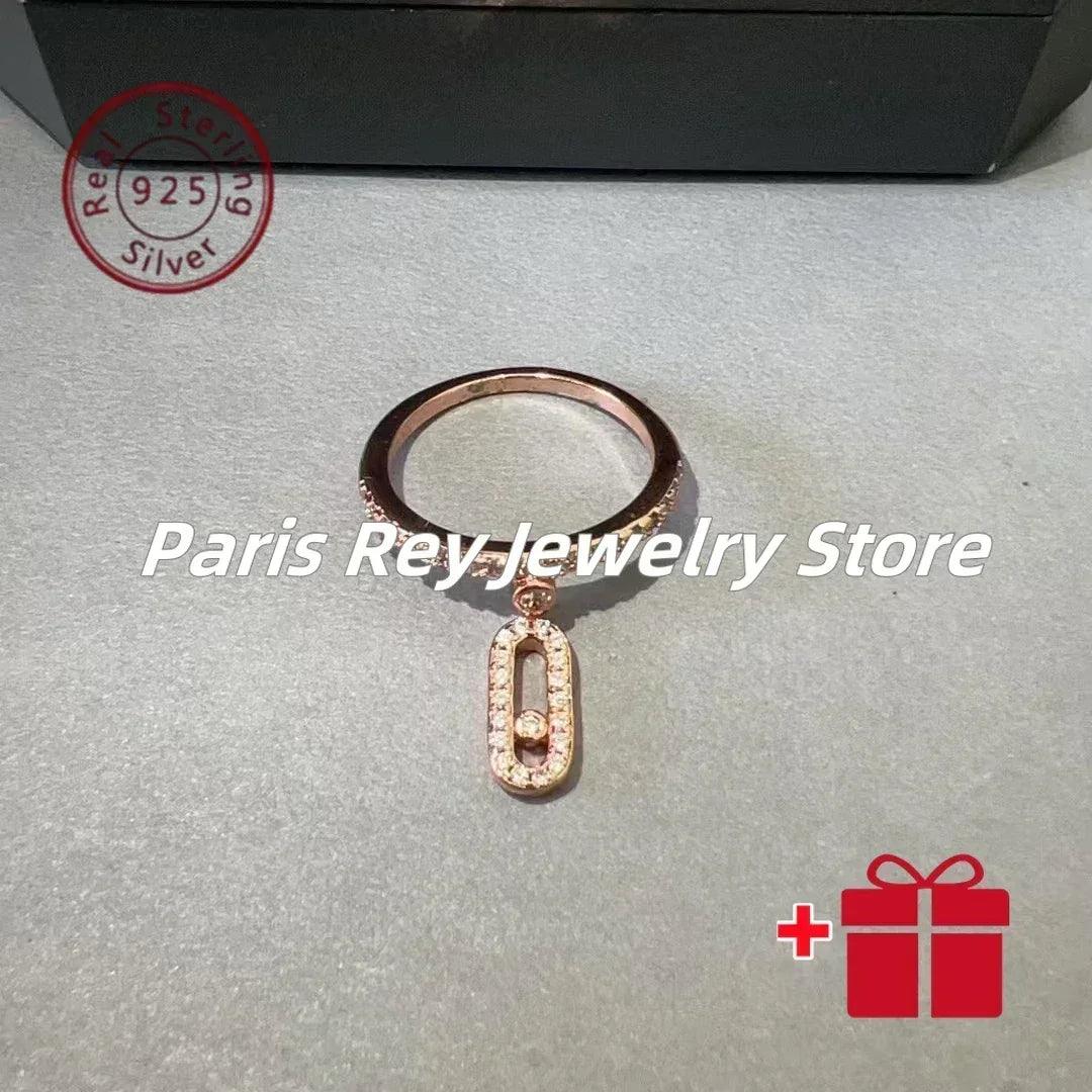 Luxury classic s925 inlaid sliding high beauty ring women’s jewelry party girlfriend anniversary gift