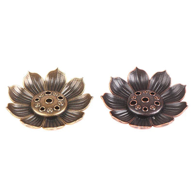 Buddhism Lotus Line Incense Holder Plate Alloy Incense Burner Temples Yoga Studios Home Decoration