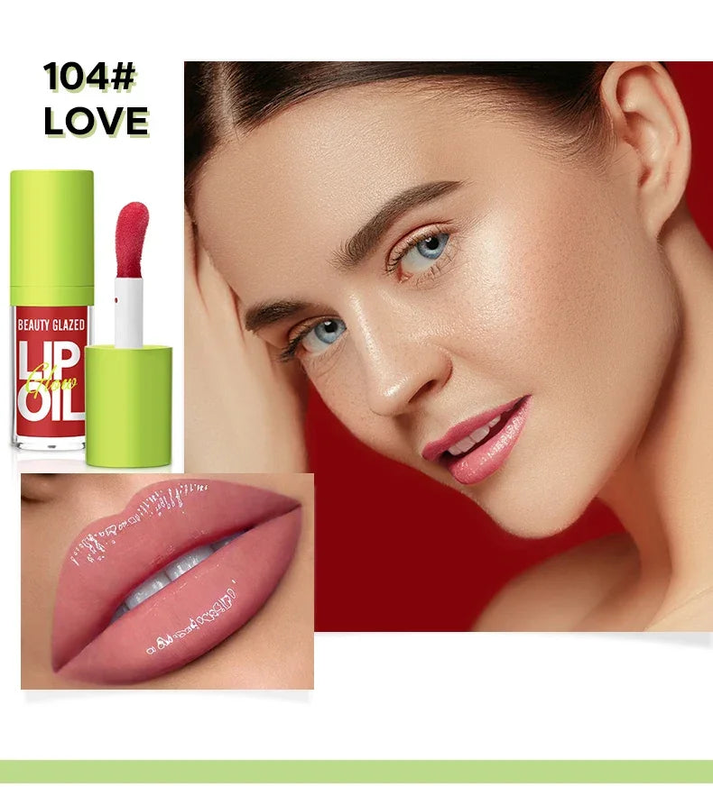 Beauty Glazed Rare Bright Lustrous Lip Essence Moisturizing Shine Shimmer Plumping Lip Tint  Care Oil Gloss for Lip Enhancement