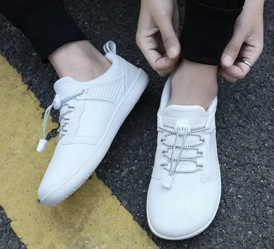 2024 White Wide Barefoot Flats Shoes for Women Outdoor Women's Minimalist Shoes Wide Toe Casual Walking Shoes Running Exercise