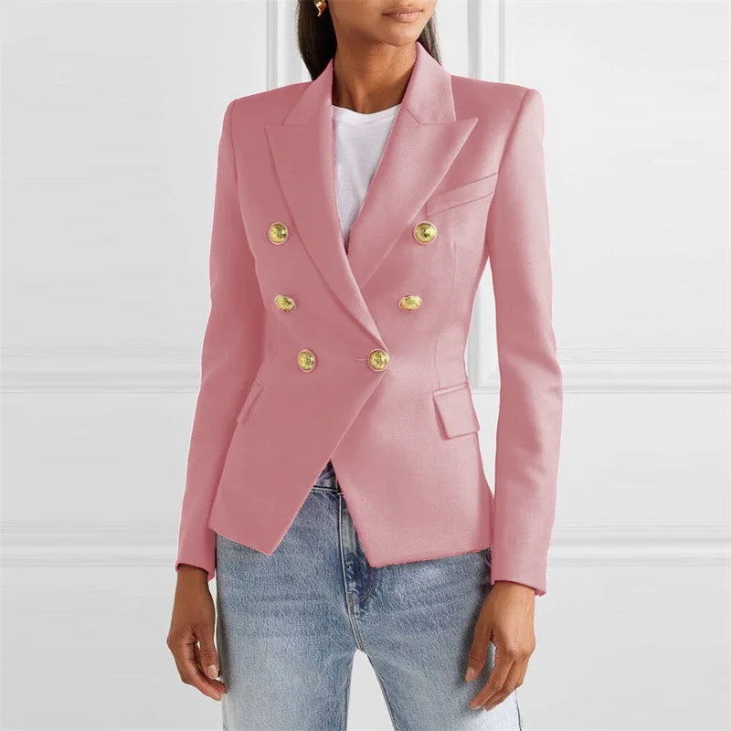 Spring and Autumn New Blazers for Women Clothing Autumn and Winter Solid Color Fashion Casual Suit Slim Blazers Women