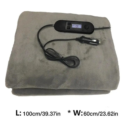 12V Blanket USB Electric Heated Blanket Car Office Use Warm Blanket Winter Removable Washing Quick Warmer Heated Warming Carpet