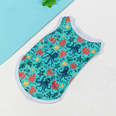 Cute Cat Clothes Yorkshire T-shirt Summer Overalls Pug Cooling Vest Medium Dog Shirt Pet Small Clothing Chihuahua Sweatshirt Xs