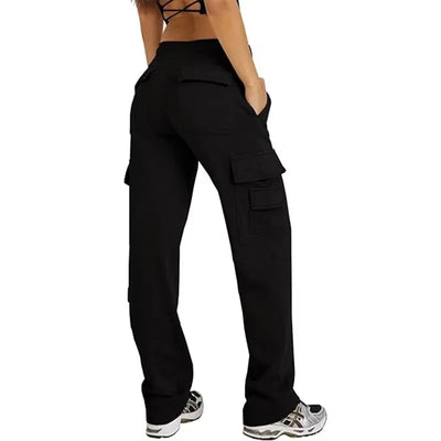 Womens Cargo Pants Sweatpants Women High Waisted Sweatpants Jogging Baggy Pants Slacks Multi Pockets 2025