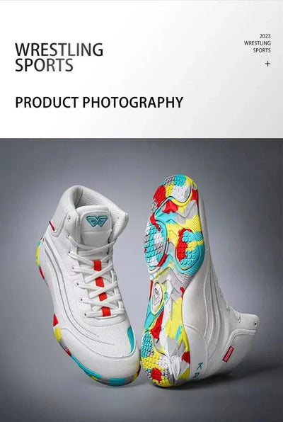 Professional children's Wrestling Boots  Men Non Slip Wrestling Shoes Lightweight Boxing Shoes