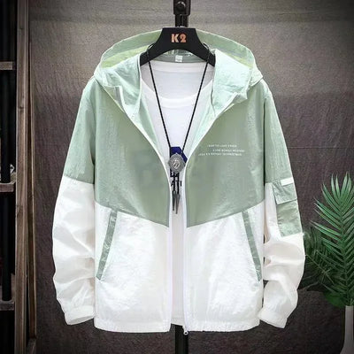 Summer Hooded Jacket Men Women Waterproof Sun Protection Clothing Fishing Hunting Clothes Quick Dry Skin Patchwork Windbreaker