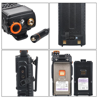 Walkie Talkie Baofeng K5Plus Tri-band Tx Six-band Rx 8W 999Ch Wireless Frequency Copy Scrambler Vox NoAA FM Radio K5PLUS