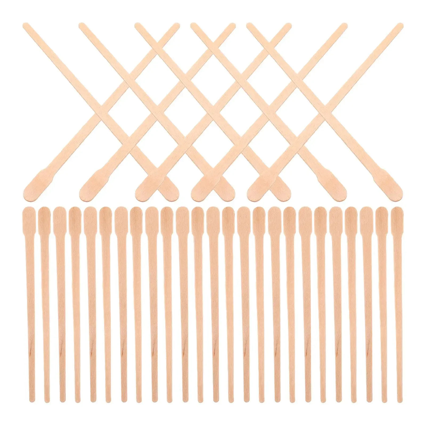 100 Pcs Body Hair Waxing Applicator Women Hairs Wax Rod Elliptical Wax Stick Waxing Sticks For Areas Hard Wax Removal Spatula