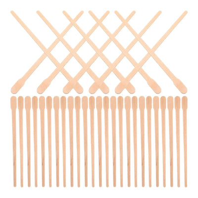 100 Pcs Body Hair Waxing Applicator Women Hairs Wax Rod Elliptical Wax Stick Waxing Sticks For Areas Hard Wax Removal Spatula
