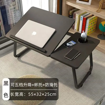 Ergonomically Folable Table Designed Integrated Bed Laptop Lazy Desk with Adjustable Height Compactness Versatility