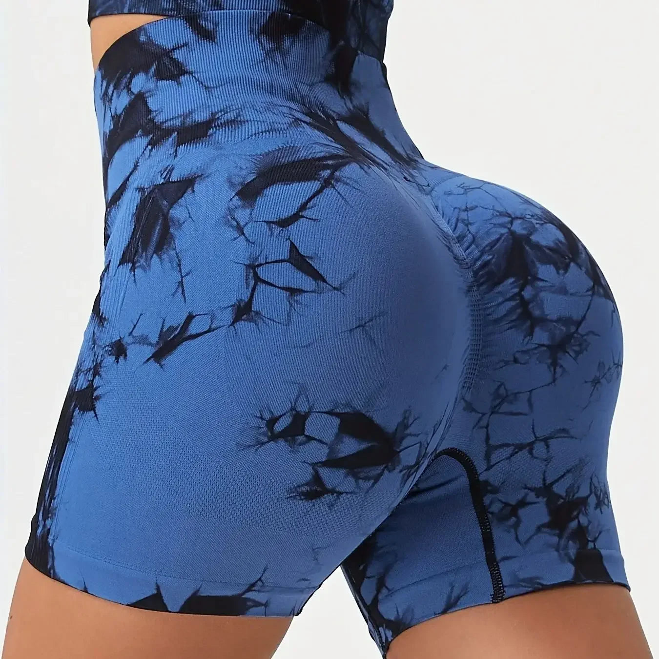 Women's Tie-Dye Yoga Shorts Leggings For High Waist