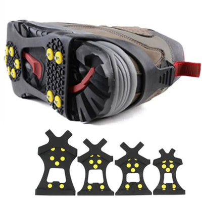 10 Teeth Climbing Crampons Anti-Slip Mountaineering Cleats Unisex Bundled Crampons Walking Hiking Accessories